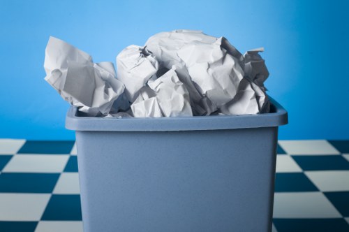Professional waste removal team at a construction site