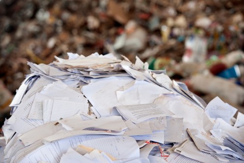Professional skip collection service at a Kensington commercial property.